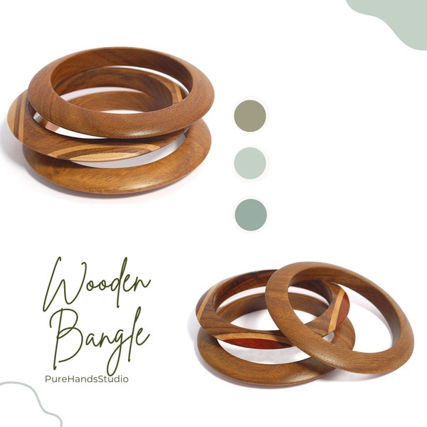 Simple DIY Wire-Wrapped Wooden Bangle Bracelet