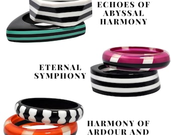 Handmade Resin Bangle Set: Bold Colors, Modern Statement Jewelry