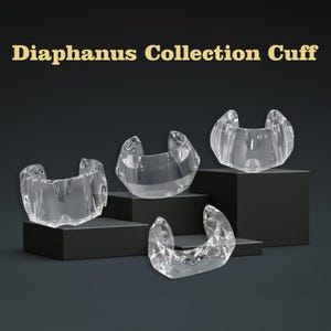 Handmade Clear Acrylic Wrist Cuff: Geometric Modern Bangle