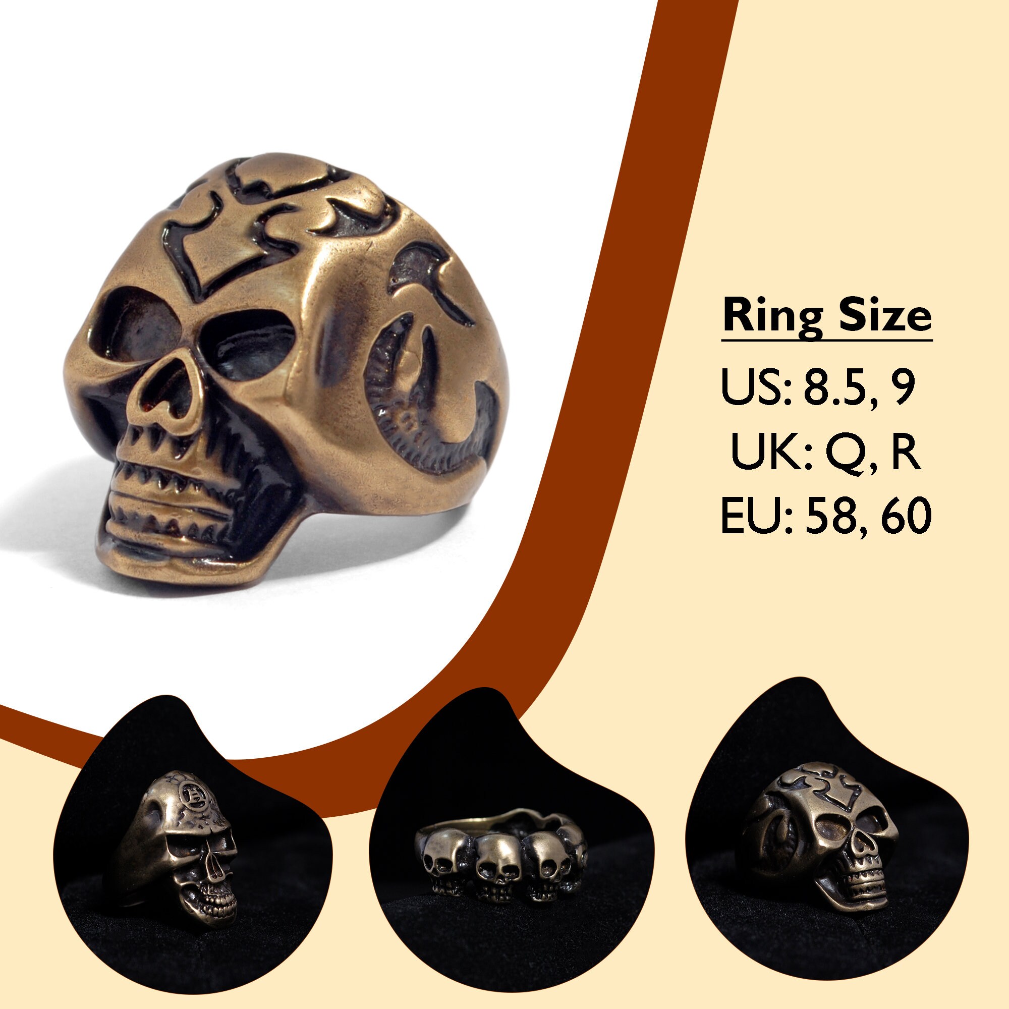 snoid Living Dead Brass ring E1imk-m23388961630 その他 | svet.bg