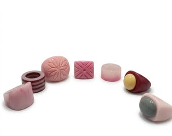 RESELLER PACK -Handmade Resin Statement Rings – Sculptural Assorted Colourful Set (3 Pieces)