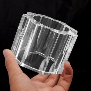 Octagonal Clear Acrylic Bangle: Heavyweight Lucite Bracelet
