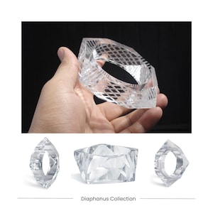 Handmade Clear Acrylic & Resin Bangles – Elegant Women's Fashion Jewelry | Pure Hands Diaphanous Collection