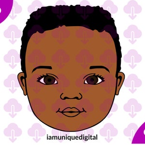Black Baby Boy SVG, African American Boy SVG, Black Baby SVG, digital download, svg, png, pdf, cricut, silhouette sublimation