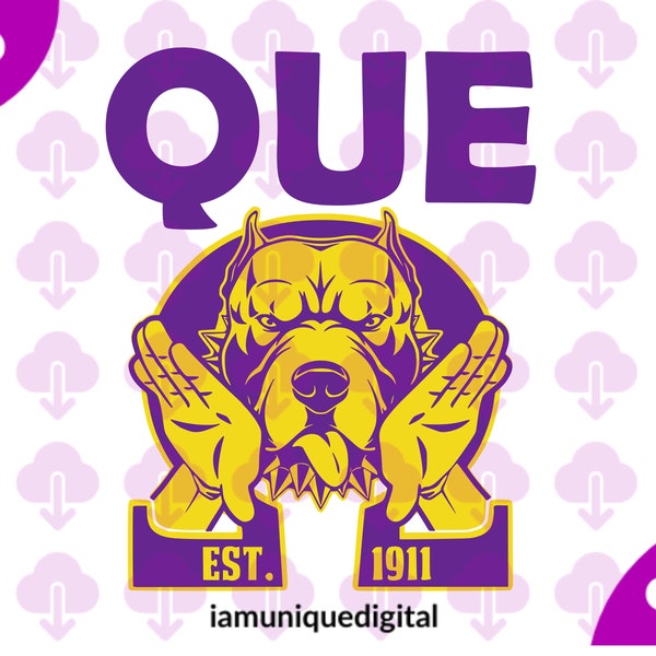 Omega Psi Phi Que Dog digital download, svg, png, cricut, silhouette, sublimation