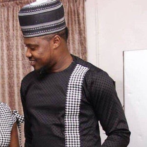 Mens African Dashiki Wedding Groom Suit - Traditional Clothing Set