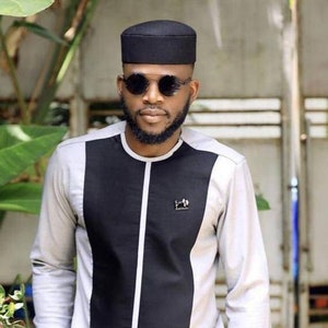 Mens African Traditional Wedding Suit - Groom Groomsmen Senator Suit