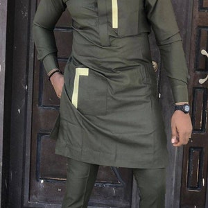 Traditional African Wedding Suit - Groom and Groomsmens Attire  - Mens African Clothing for Weddings