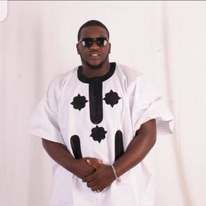 Mens African Traditional Wedding Suit Groomsmen Senator Suit - Grooms Attire