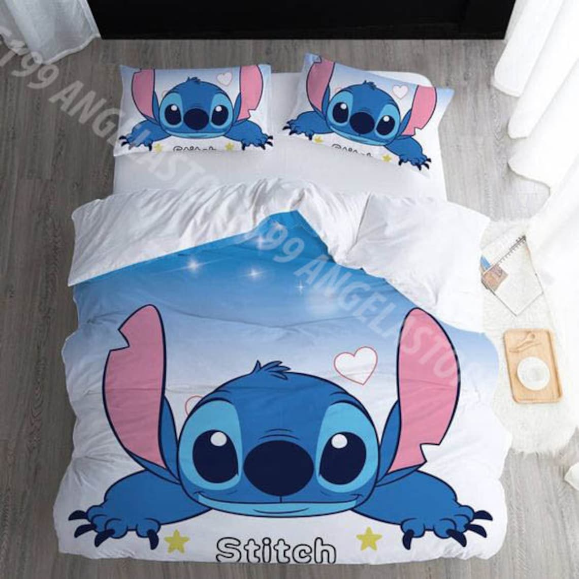 Stitch Angel Bedding Set Stitch Angel Duvet Cover Disney Etsy