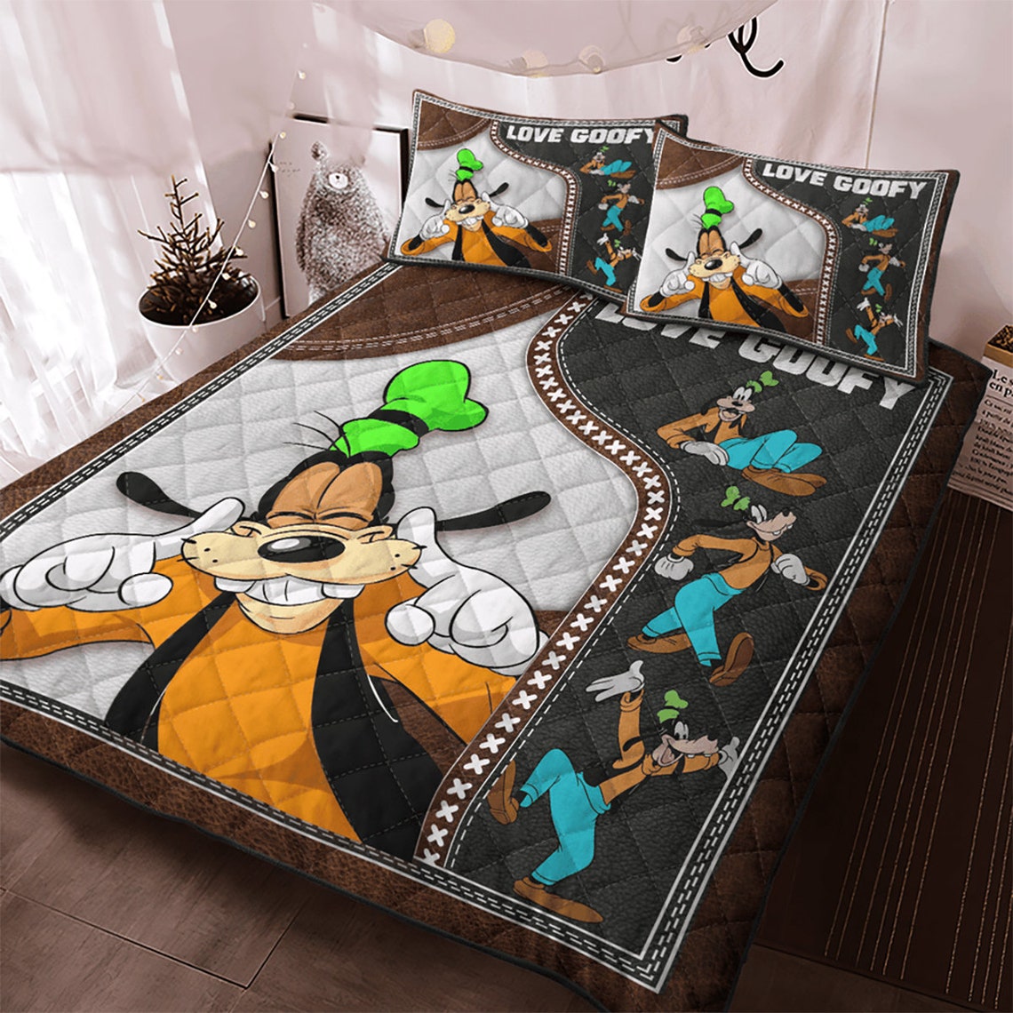 Disney Goofy Bedding Set Disney Goofy Duvet Cover Disney Etsy