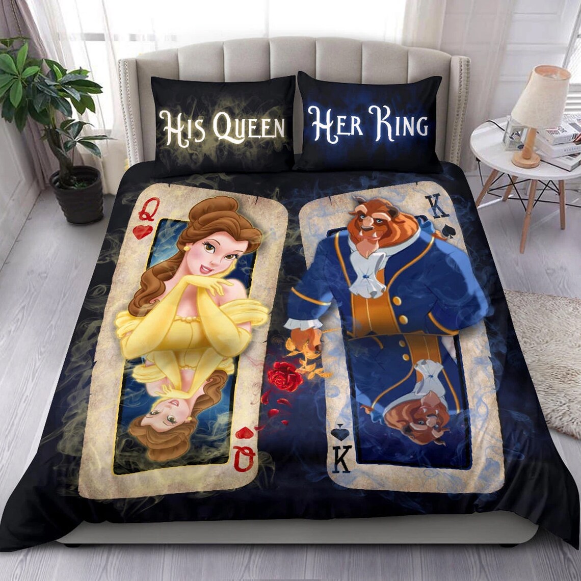 Beauty and the Beast Bedding Set Beauty and the Beast Duvet Etsy