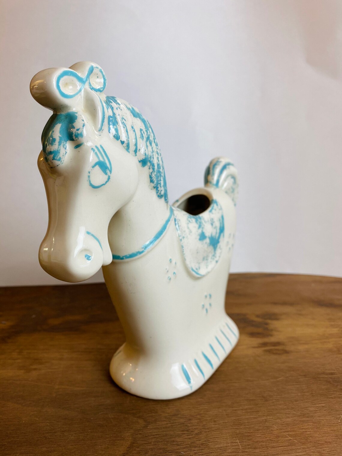 Adorable Painted Ceramic Horse Vase From the 1940s. Etsy