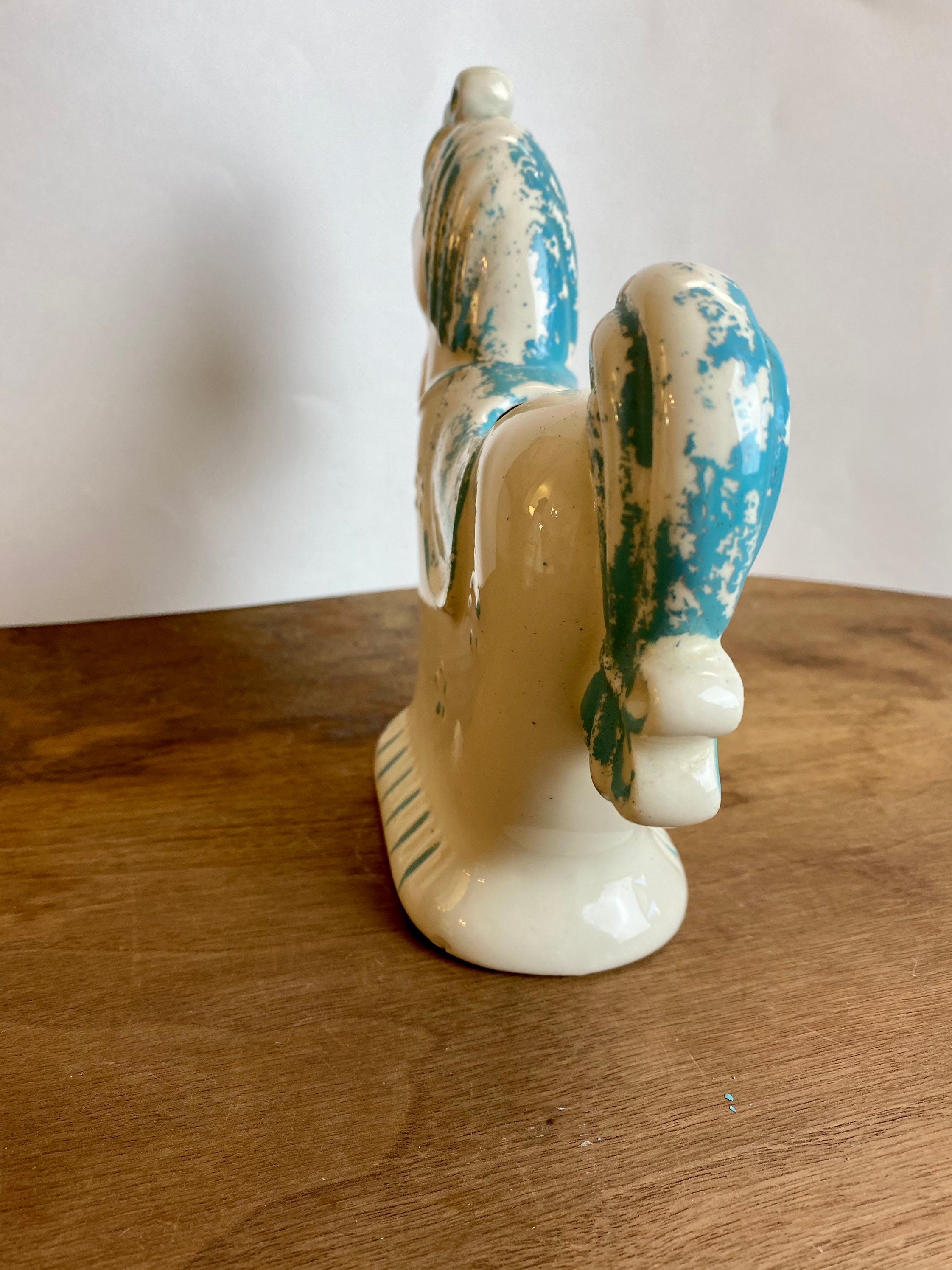 Adorable Painted Ceramic Horse Vase from the 1940s. Etsy