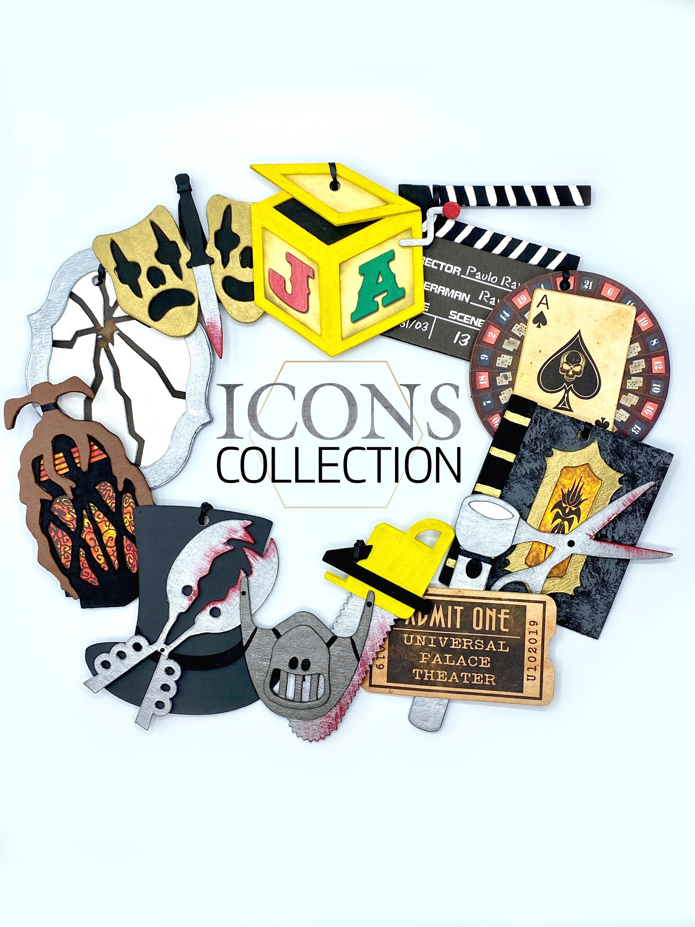 ICONS Collection Halloween Horror Nights Inspired Ornaments Etsy