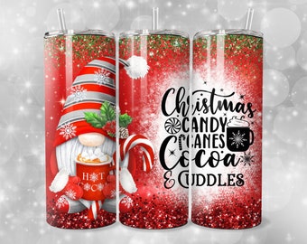 Christmas, Candy Canes, Cocoa & Cuddles Tumbler