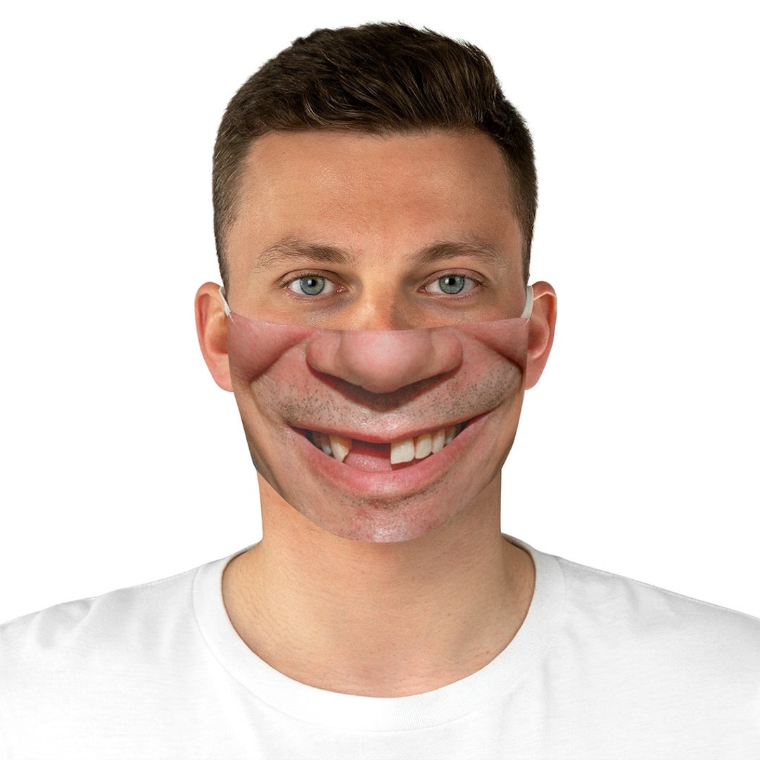 POD Mans Funny Missing Teeth Face Mask - Etsy POD Mans Funny Missing Teeth Face Mask - Etsy