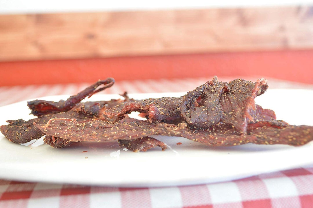 Halal Beef Jerky by Smoked N Chopped Spicy Peppered Flavor 4 Ounce
