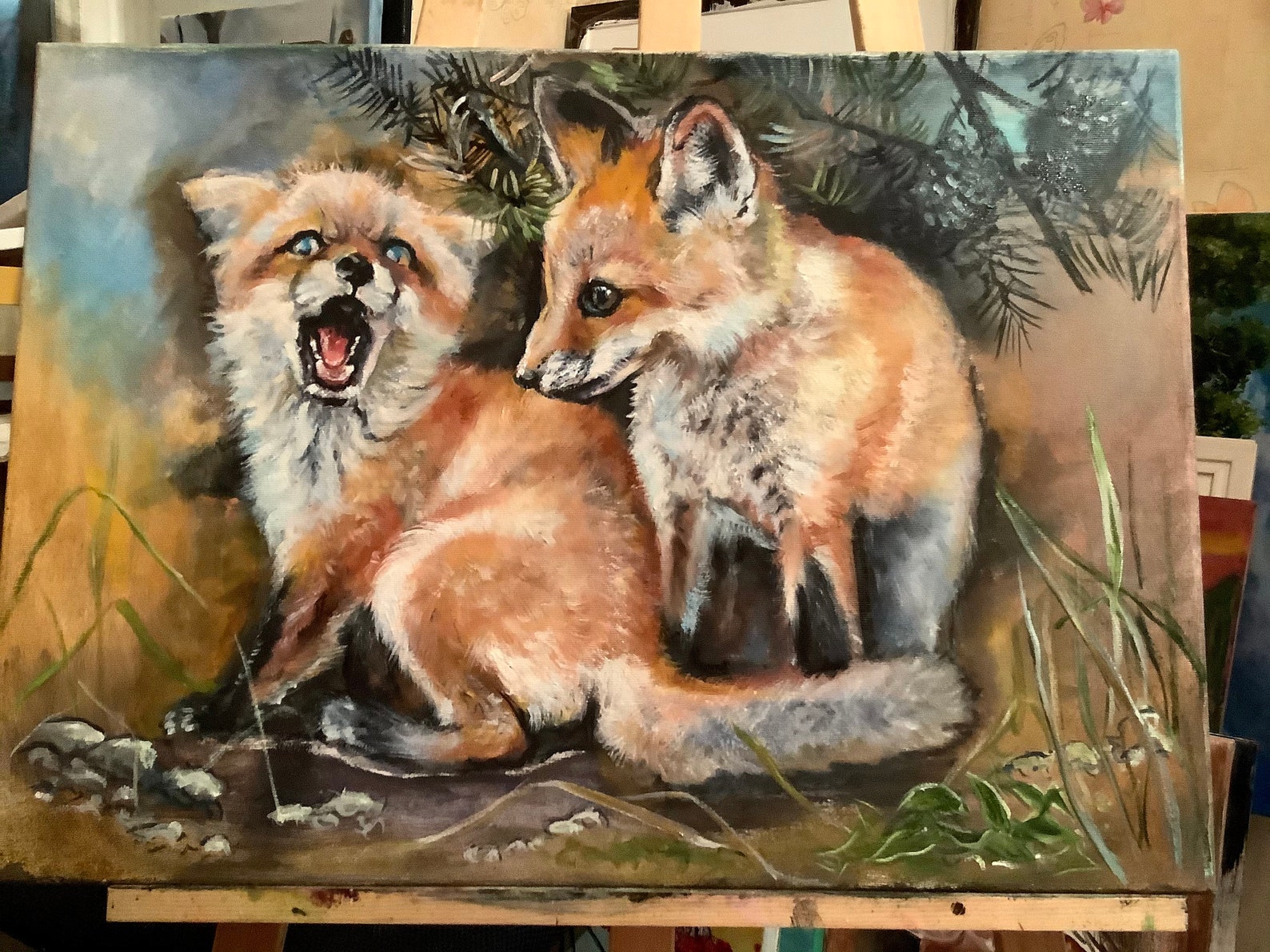 the fox in the forest artwork