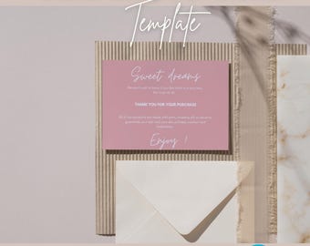 Plantilla de tarjeta de agradecimiento / Tarjeta de agradecimiento comercial / Tarjeta de agradecimiento DIY / Tarjeta de agradecimiento Canva / Tarjeta de agradecimiento estética