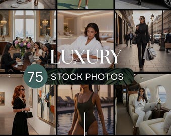 75 fotos de stock de lujo • Imágenes de estilo de vida • Contenido para redes sociales • Paquete para bloggers • Fotos de sitios web y marcas • Descarga instantánea