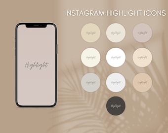 Destacados de Instagram editables / Portadas destacadas / Íconos de historias de Instagram / Íconos minimalistas / Destacados estéticos de IG / Edición marrón