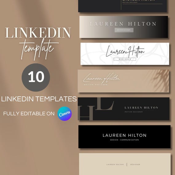 10 LinkedIn Banners Templates | Minimalist LinkedIn Banners  | Professional LinkedIn | LinkedIn templates  |  Editable LinkedIn Template