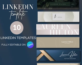 10 Modern Professional Linkedin Banner | Minimalist LinkedIn Banners | LinkedIn templates  |  Editable LinkedIn Template