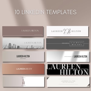 10 LinkedIn-bannersjablonen | Minimalistische LinkedIn-banners | Professioneel LinkedIn | LinkedIn-sjablonen | Bewerkbare LinkedIn-sjabloon afbeelding 2