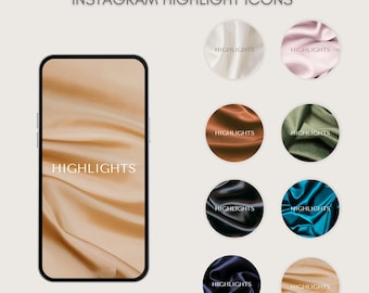 Historias destacadas de Instagram / Portadas destacadas / Íconos de historias de Instagram / Íconos minimalistas / Historias destacadas estéticas de IG / Plantilla editable