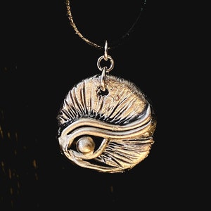 Eye of Horus pendant, steel chain