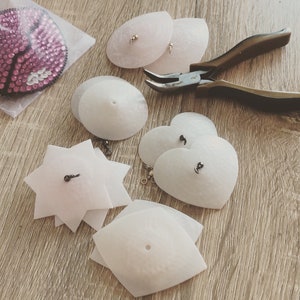 3D burlesque pasties bases with spinners, different shapes