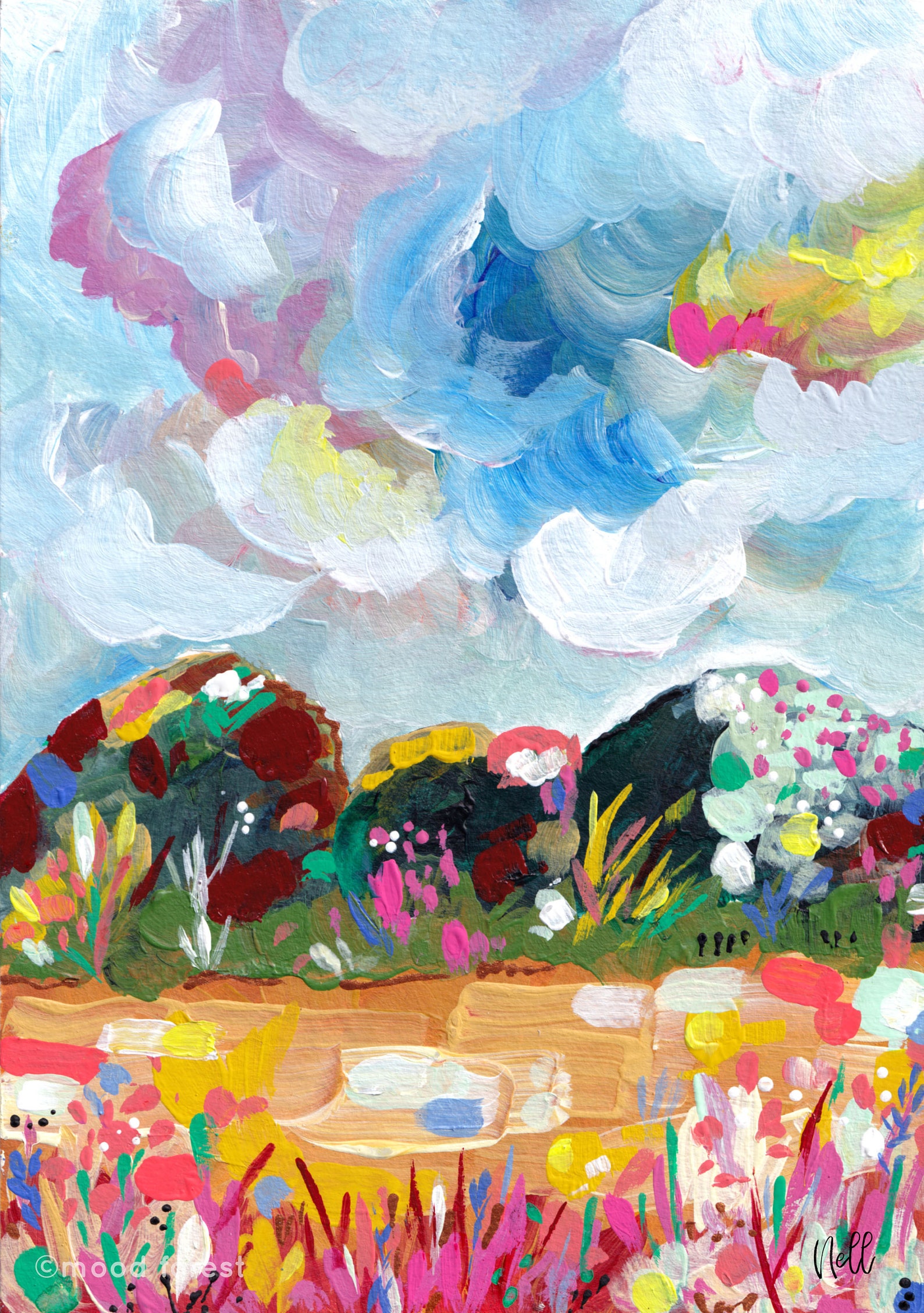 Contemporary landscape art DIGITAL PRINT landscape art Etsy