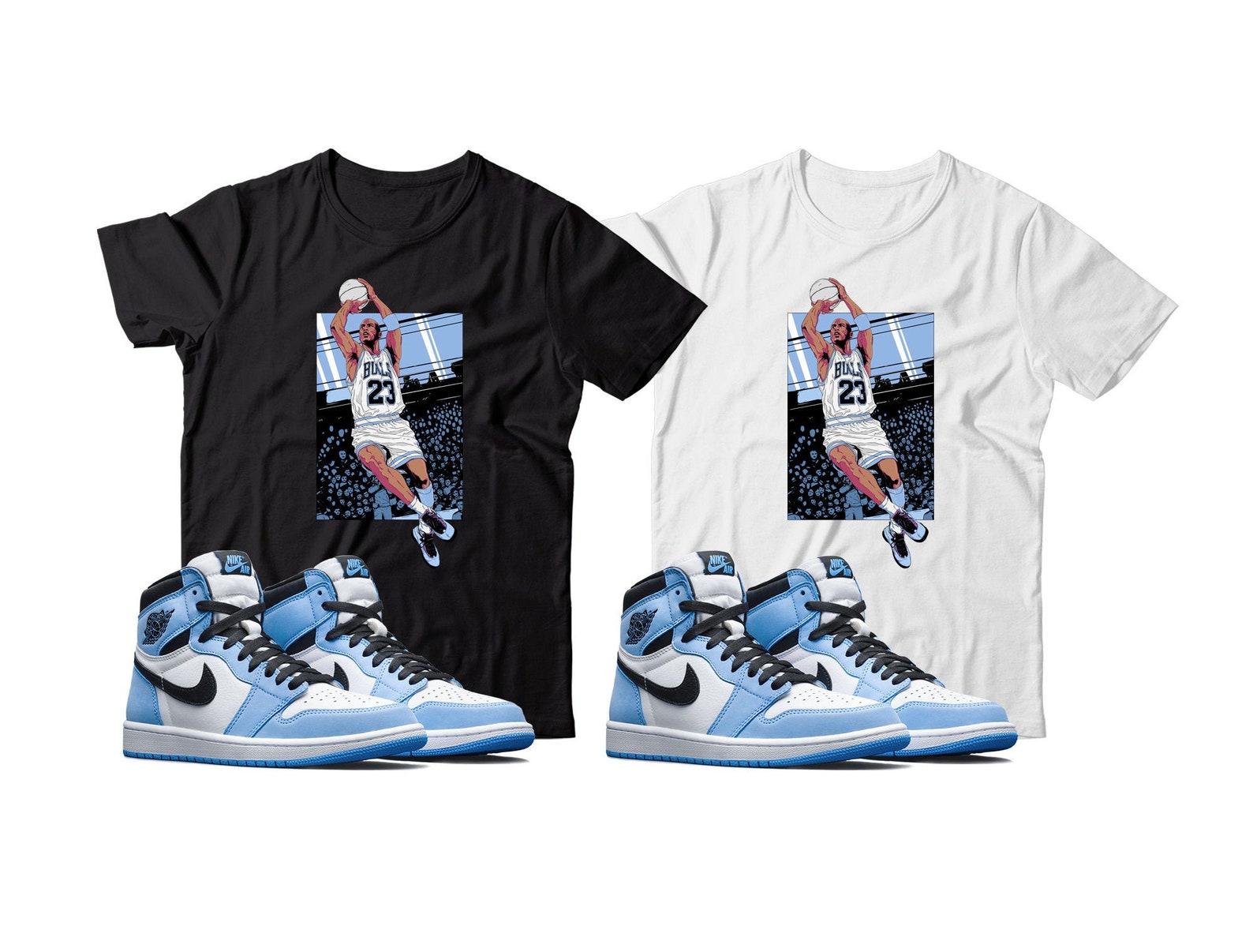 signal blue jordan 1 shirt