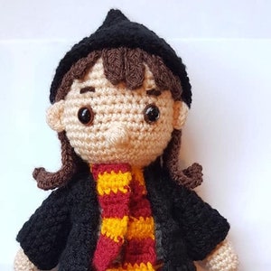 Crochet PATTERN for Wizard Girl doll digital download PDF pattern