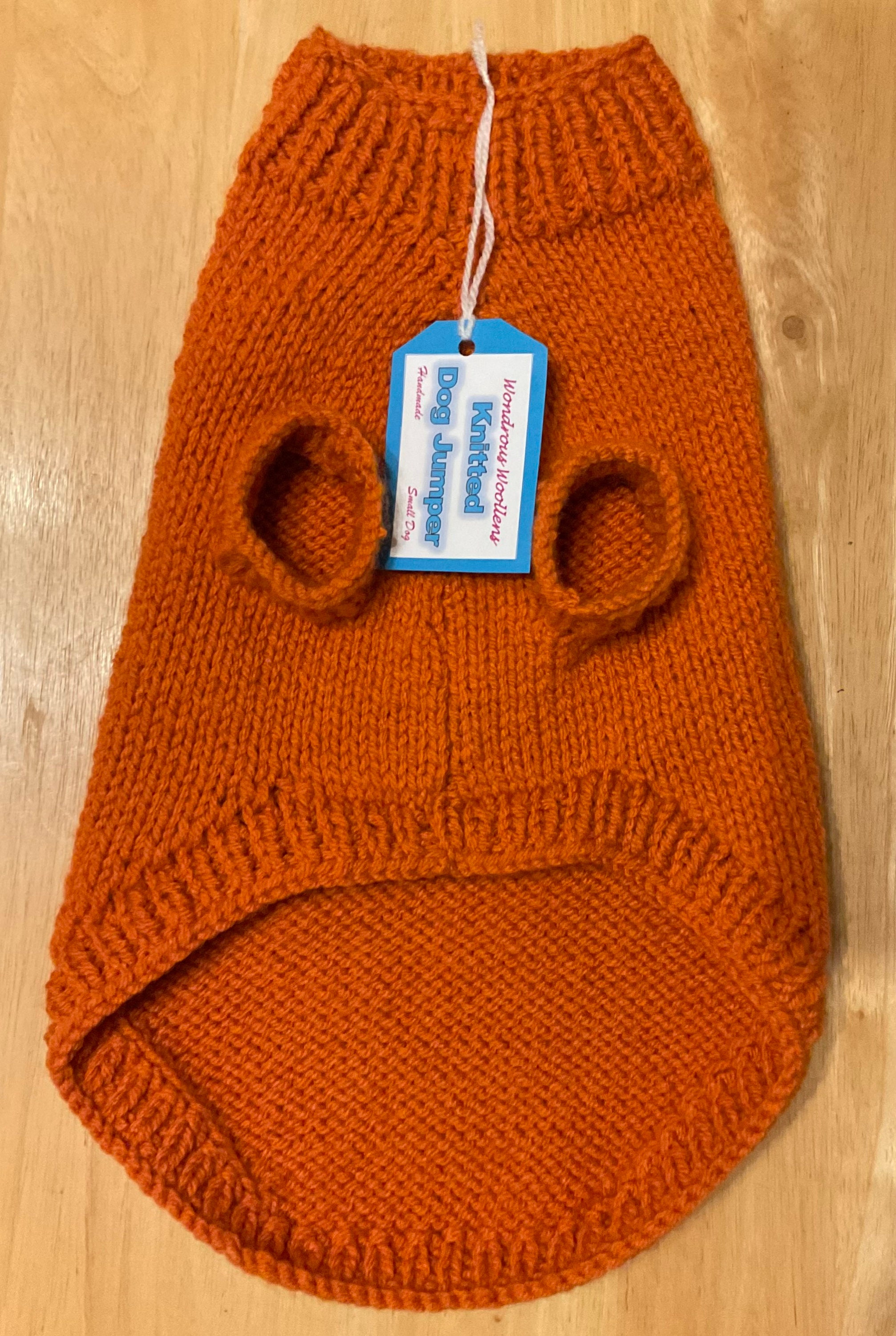 Knitted Dog Jumper One Colour Etsy UK