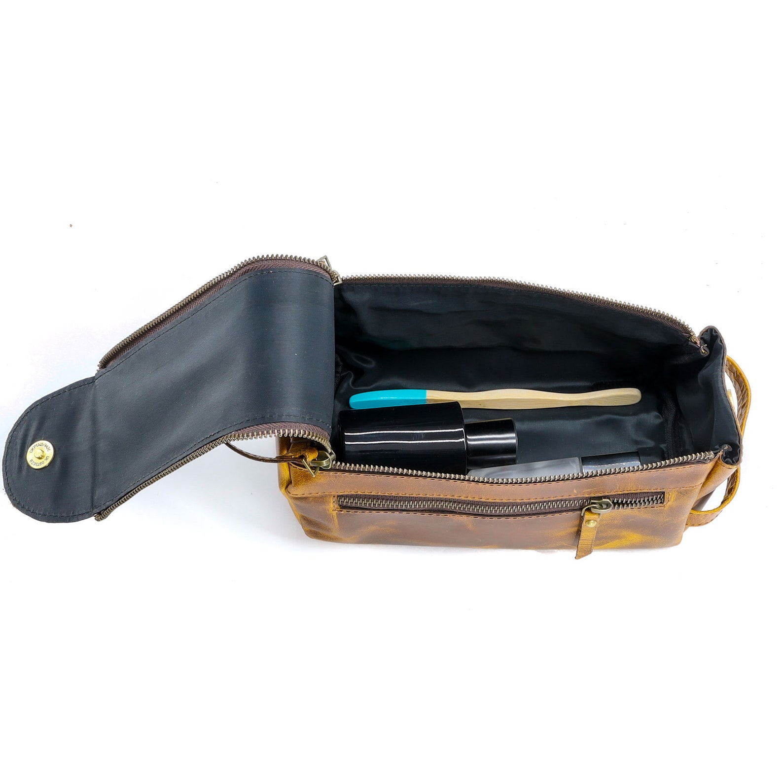 Leather Duffel Bag & Toiletry Bag Combo for Men/women 24 Inch Etsy