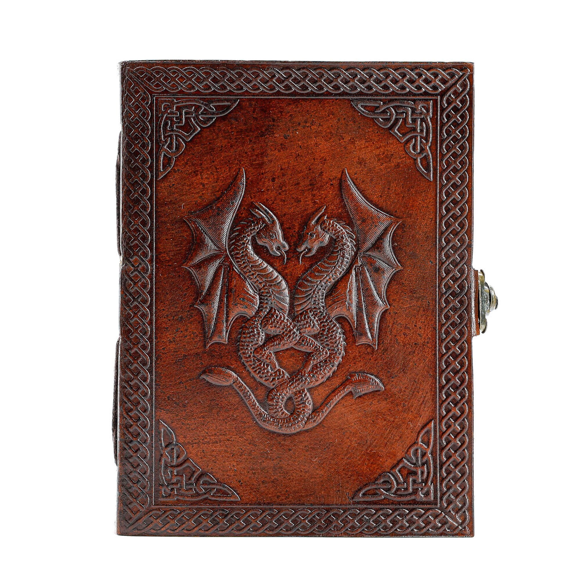 Handmade Leather Double Dragon Journal/Writing Notebook Diary Etsy