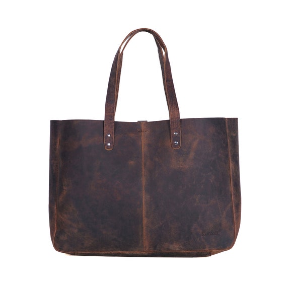 Leather Shoulder Bag Tote for Women 18 inch Purse Satchel | Etsy