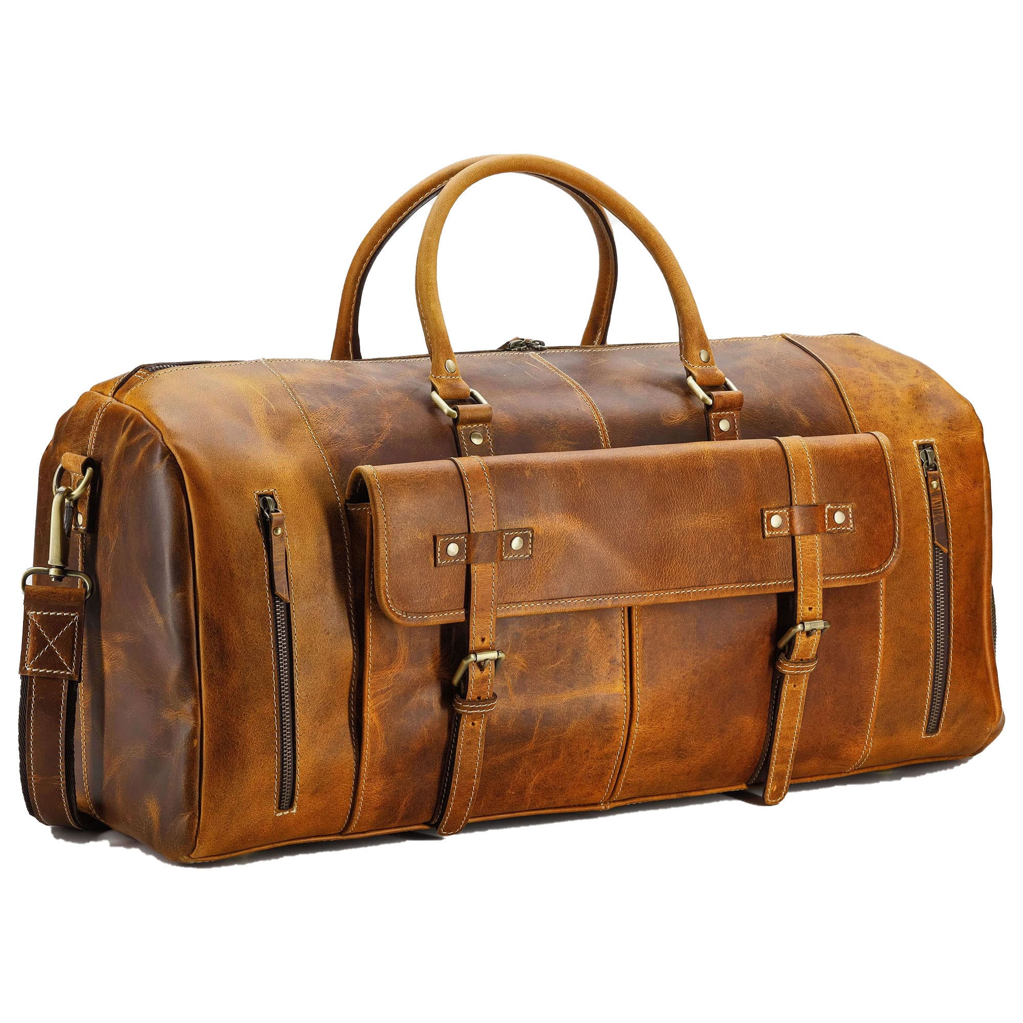 Leather Duffel Bags for Men and Women 24 Inch Full Grain Etsy