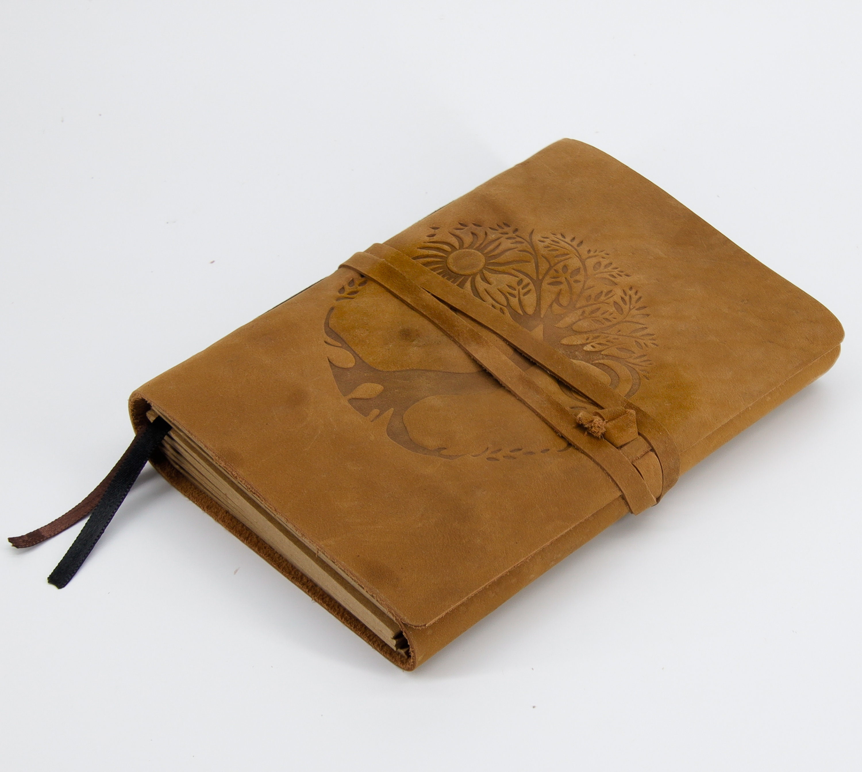 Leather Journal for Women/men Embossed 8x6 Inch Handmade Lined Etsy