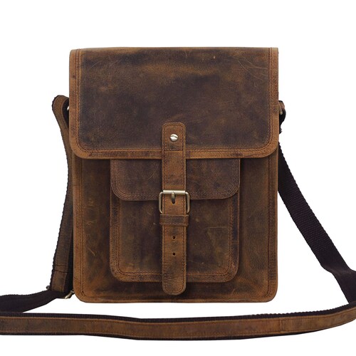 Leather 11 Inch Sturdy Leather Satchel Ipad Messenger Bag for - Etsy