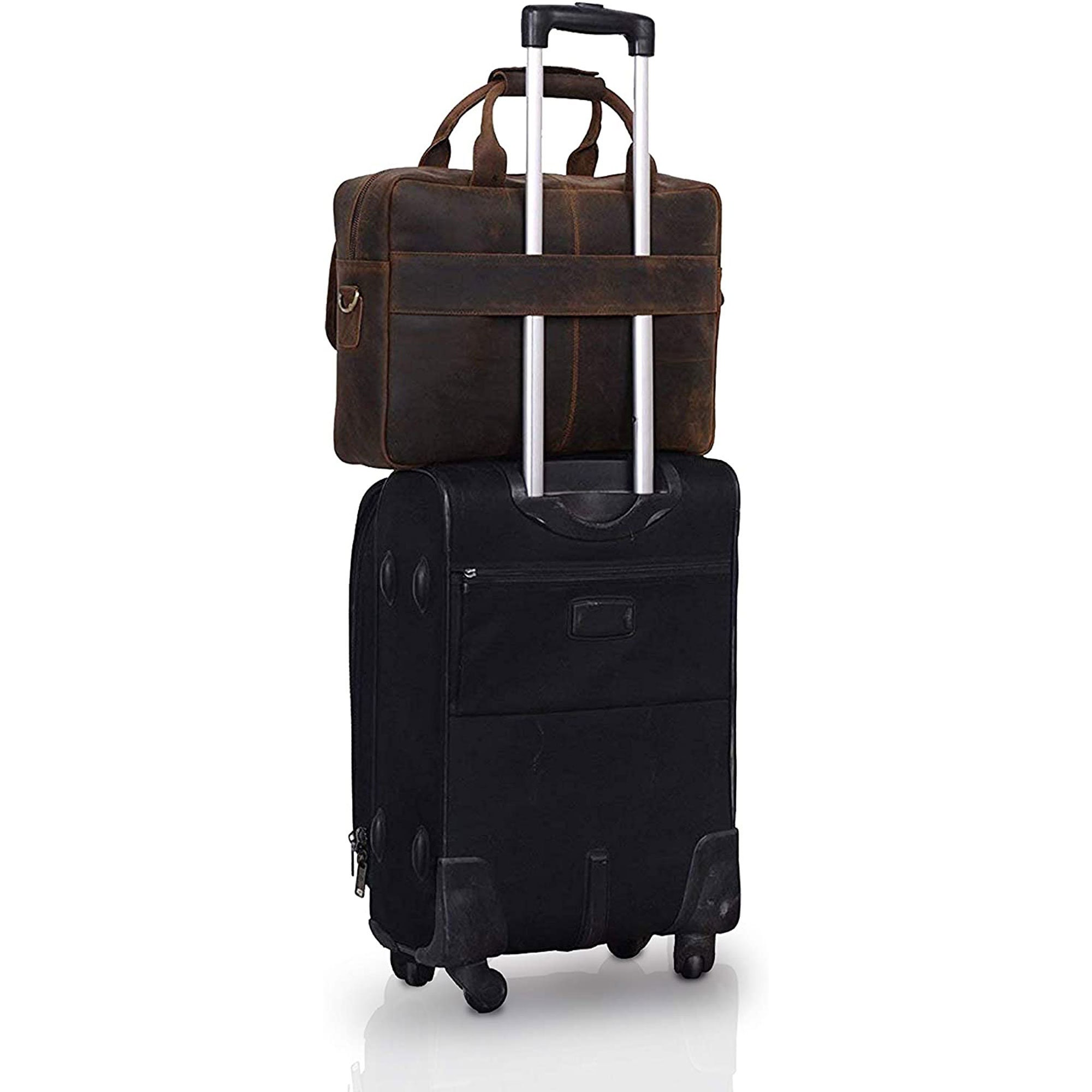 Buffalo Leather Briefcase 16 Inch Laptop Messenger Bag Office Etsy