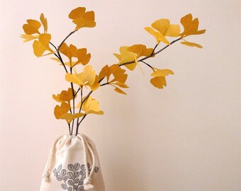 KIT branches of GINKGO paper Nepal yellow sunflower