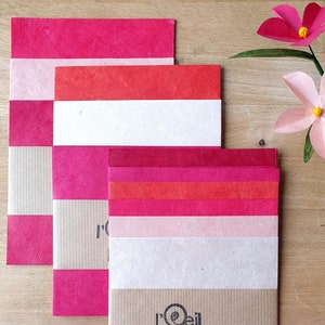ASSORTIMENTO di carte nepalesi rosa e rosse per hobby creativi, origami, cornici fai-da-te, rilegature, scrapbooking, piante e arte floreale