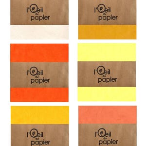 20 SQUARES of natural yellow orange Nepalese paper for creative hobbies collage cutting framing binding, origami plant and floral art