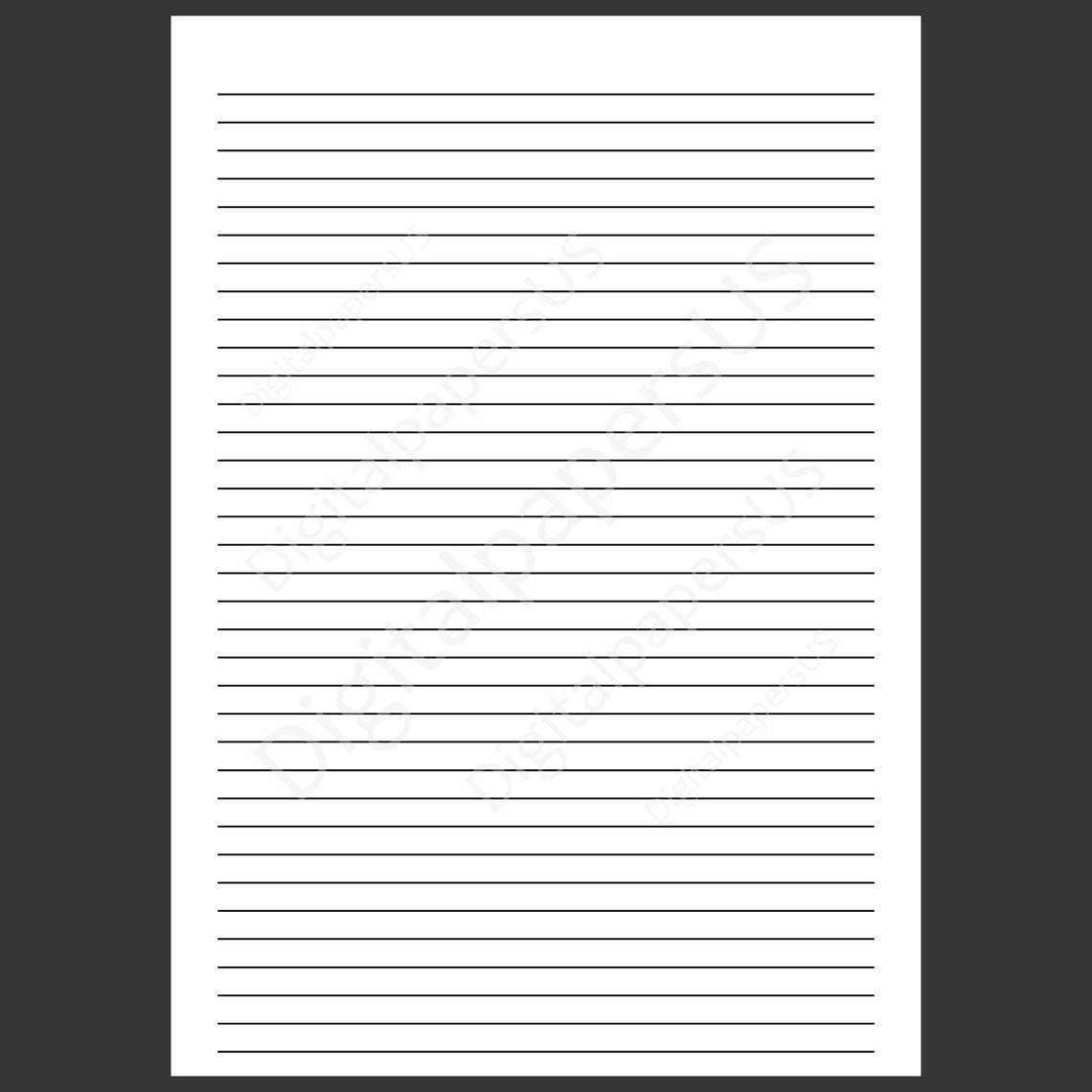 A4 International Black Lined Paper 210 297 Millimeters or Etsy