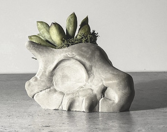 Cubone Skull Concrete Planter | Christmas Succulent Planter