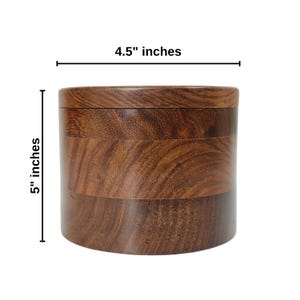 Wooden Urn for Human Ashes Round Shape-Beautiful Tree of Life Engraved-Wooden Urns Handcrafted Funeral Cremation Urn for Ashes Rosewood 4.5 DIA-5 Height inches
