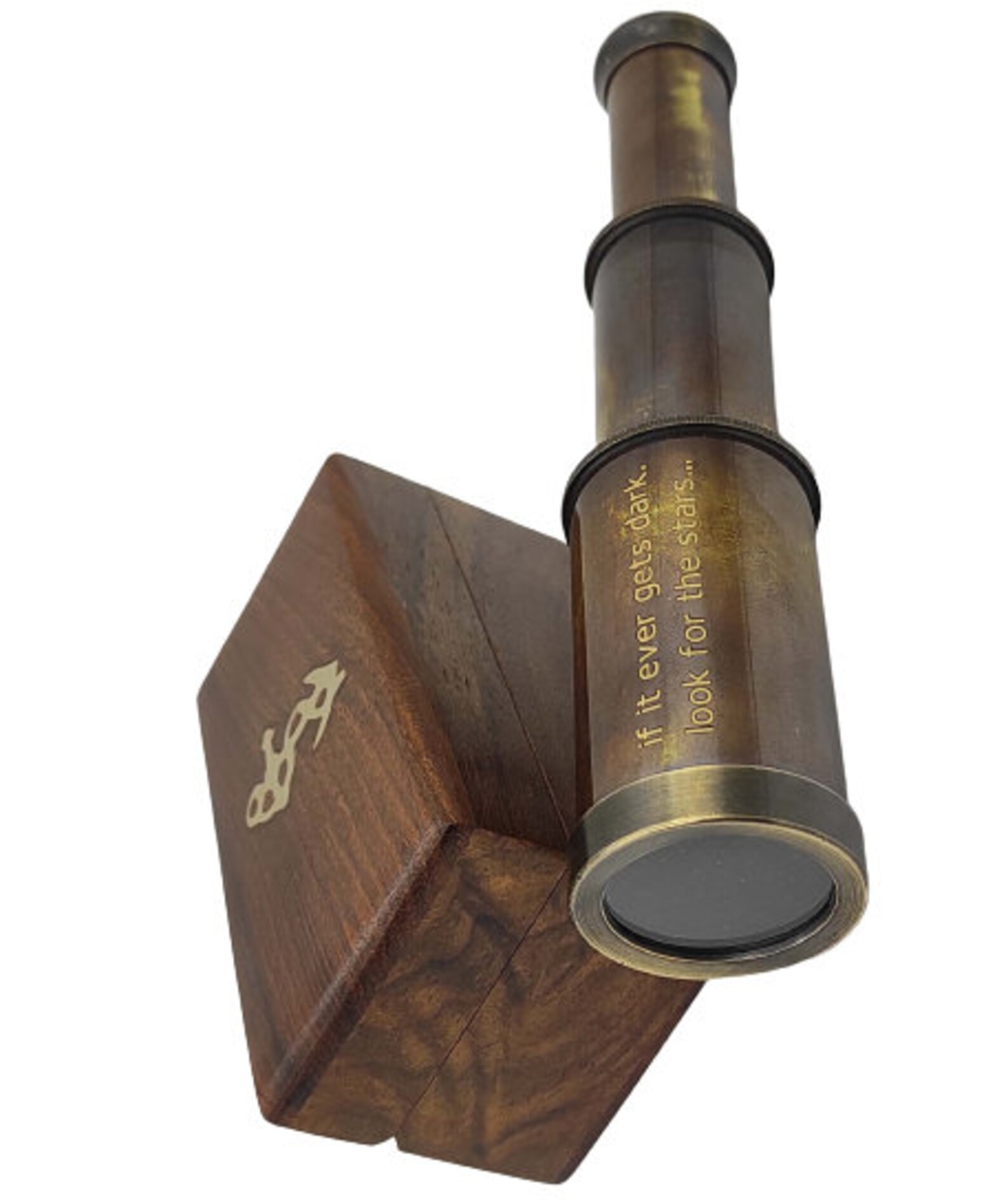 Personalized TelescopeNautical Brass Telescope w/wooden Box Etsy